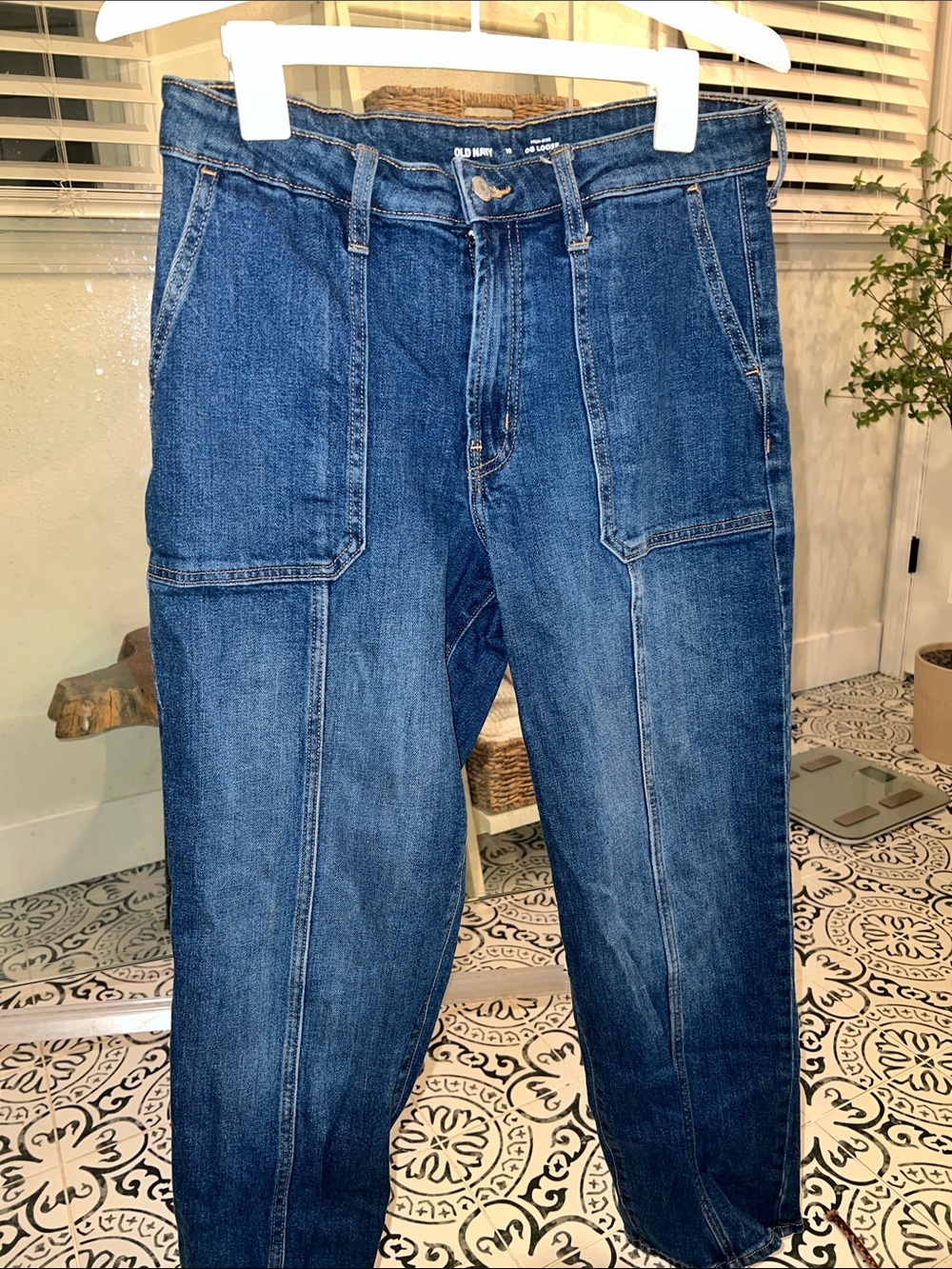 Old Navy women’s  Dark Blue Cargo Denim Pants